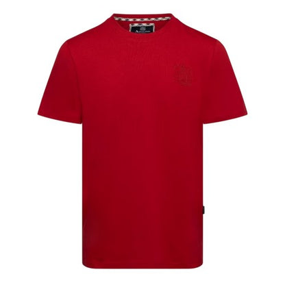 Front - Aquascutum Mens Embroidered Logo Cotton T-Shirt