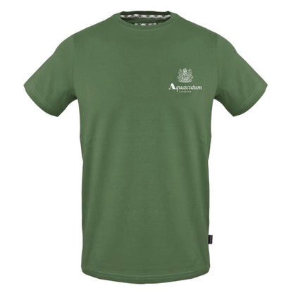 Front - Aquascutum Mens Logo Cotton Regular T-Shirt