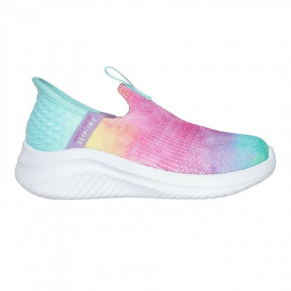 Front - Skechers Childrens/Kids Ultra Flex 3.0 Rainbow Trainers