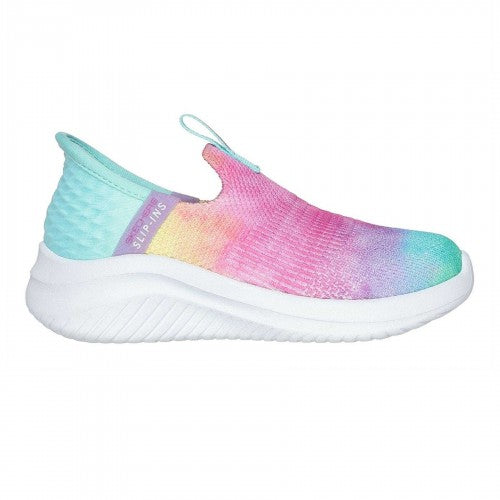Front - Skechers Childrens/Kids Ultra Flex 3.0 Rainbow Trainers