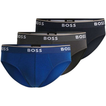 Front - Boss Mens Power Stretch Briefs (Pack of 3)