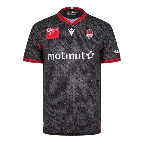 Front - Macron Unisex Adult 2024/2025 Lyon Olympique Universitaire Rugby Rugby Shirt