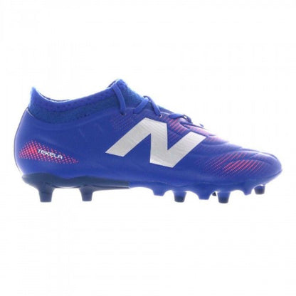 Front - New Balance Childrens/Kids Asymmetric Panel Firm Ground Football Boots