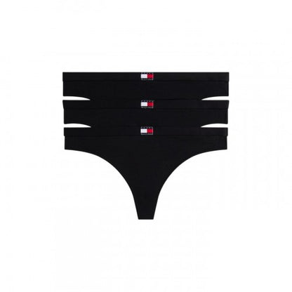 Front - Tommy Hilfiger Womens/Ladies Heritage Logo Thong (Pack of 3)