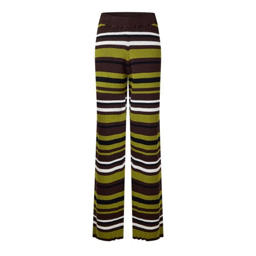 Front - I Saw It First Womens/Ladies Knitted Striped Wide Leg Trousers