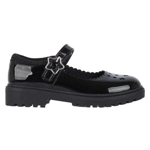 Front - Miso Girls Leather Chunky Flat Mary Janes