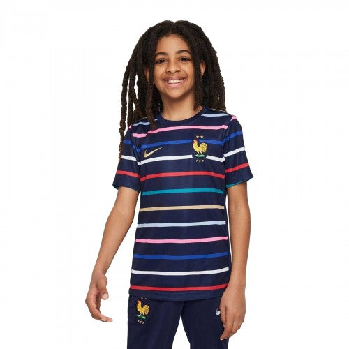 Front - Nike Childrens/Kids Academy Pro French Football Federation Training Football Shirt