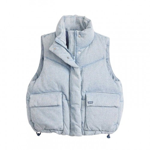 Front - Levis Womens/Ladies Bubble Western Gilet