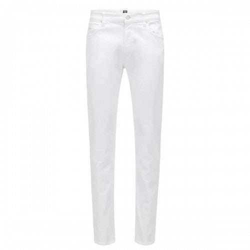 Front - Boss Mens Keith-1 Leather Patch Jeans