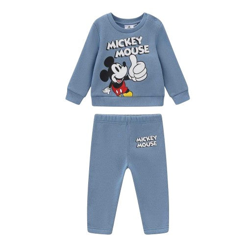 Front - Disney Baby Mickey Mouse Cotton Blend Hoodie And Joggers Set