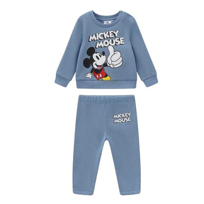 Front - Disney Baby Mickey Mouse Cotton Blend Hoodie And Joggers Set
