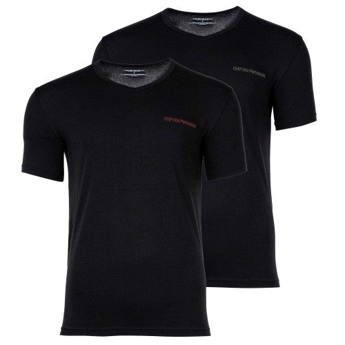 Front - Emporio Armani Mens T-Shirt (Pack of 2)