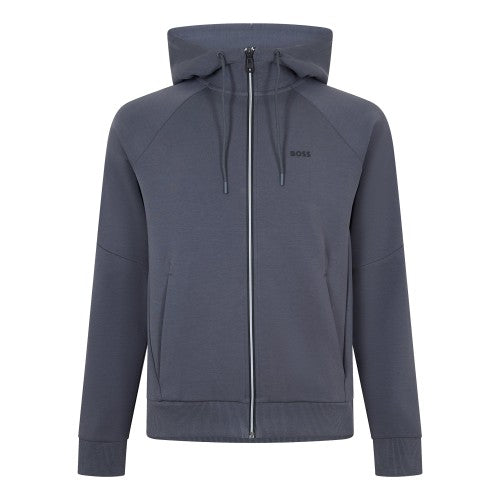 Front - Boss Mens Raglan Full Zip Hoodie