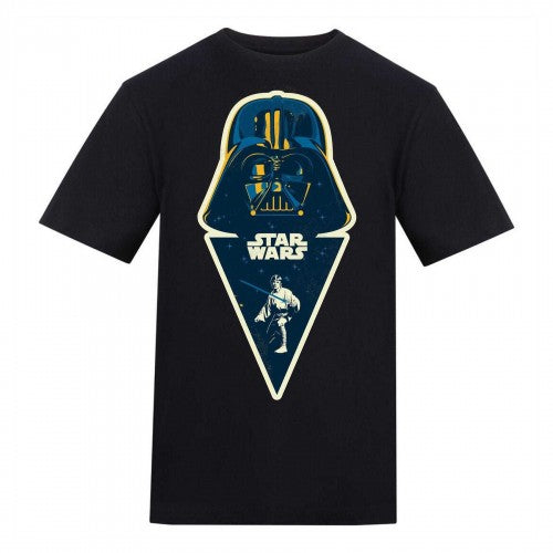 Front - Star Wars Unisex Adult Saga Darth Vader & Luke Skywalker High Impact T-Shirt