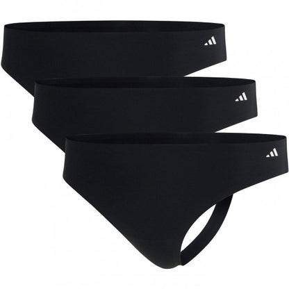 Front - Adidas Womens/Ladies Plain Seamless Thong (Pack of 3)