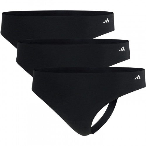 Front - Adidas Womens/Ladies Plain Seamless Thong (Pack of 3)