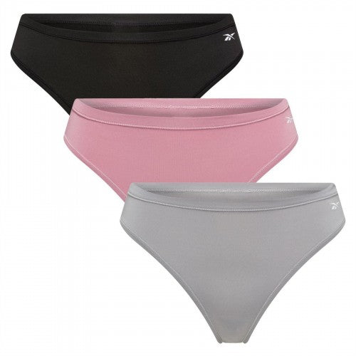 Front - Reebok Womens/Ladies Agatha Thong (Pack of 3)