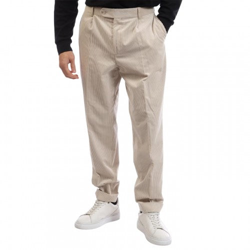 Front - Boss Mens Perin Vertical Stripe Chinos