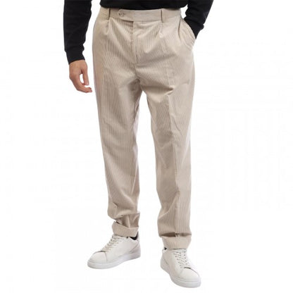 Front - Boss Mens Perin Vertical Stripe Chinos