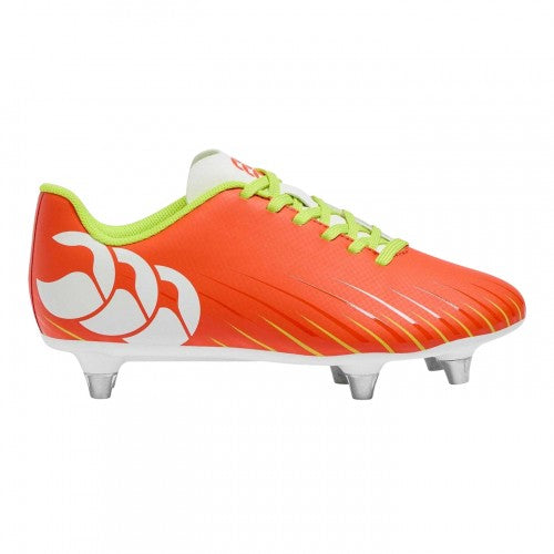 Front - Canterbury Childrens/Kids Asymmetric Soft Ground Rugby Boots