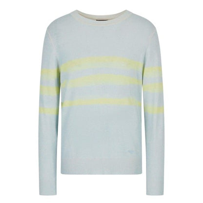 Front - Emporio Armani EA7 Mens Striped Long-Sleeved Sweatshirt