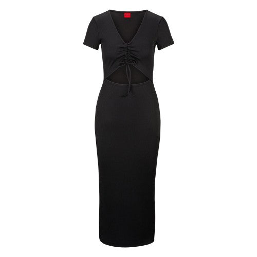 Front - Hugo Womens/Ladies Nalexi Cut Out Dress