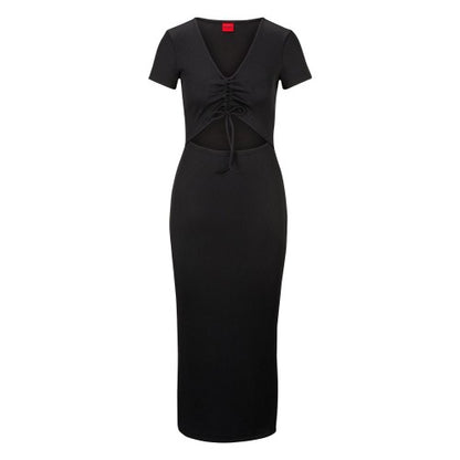 Front - Hugo Womens/Ladies Nalexi Cut Out Dress