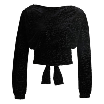 Front - Boss Womens/Ladies C Edevory Devoré Wrap Crop Top