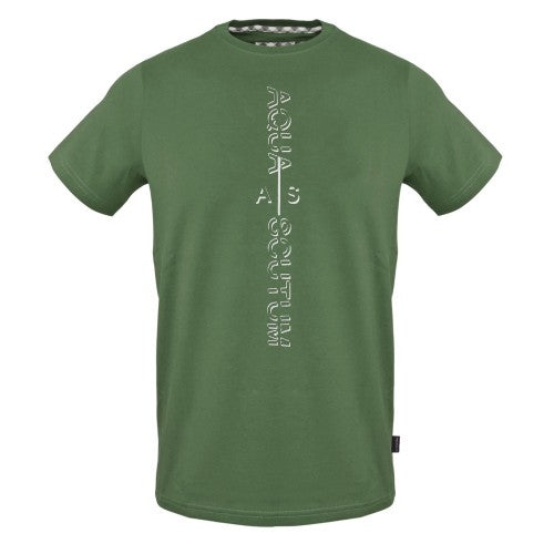 Front - Aquascutum Mens Vertical Logo T-Shirt