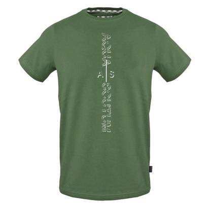 Front - Aquascutum Mens Vertical Logo T-Shirt