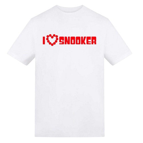 Front - AWD Unisex Adult I Heart Snooker T-Shirt