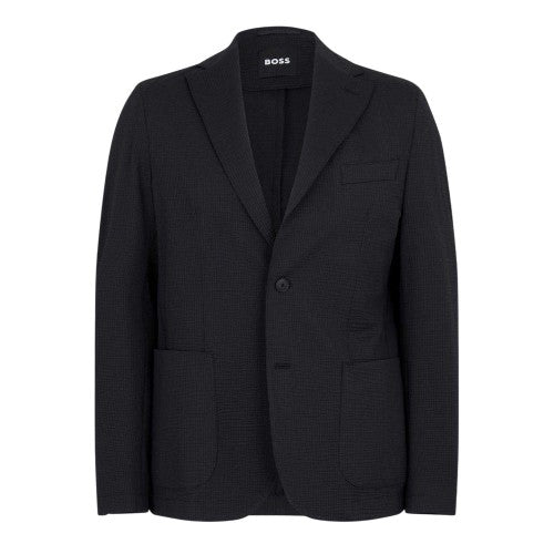 Front - Boss Mens Seersucker Slim Blazer