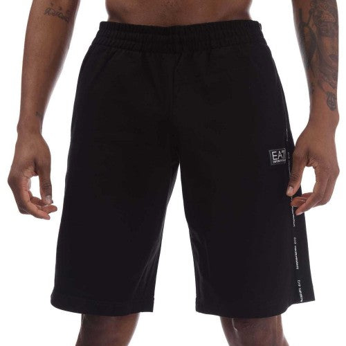 Front - Emporio Armani Mens Logo Branded Tape Shorts
