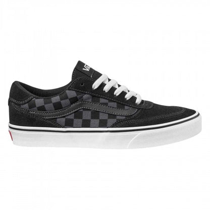 Front - Vans Mens Brooklyn Checkered Suede Low Cut Trainers