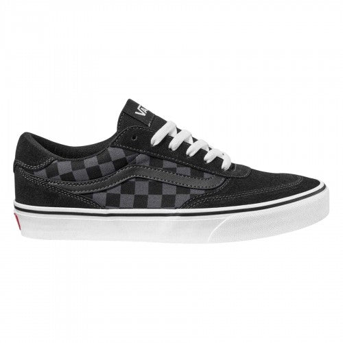 Front - Vans Mens Brooklyn Checkered Suede Low Cut Trainers