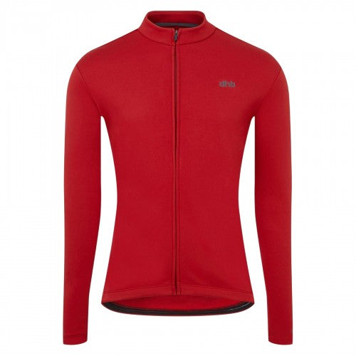 Front - dhb Mens Thermal Long-Sleeved Cycling Jersey