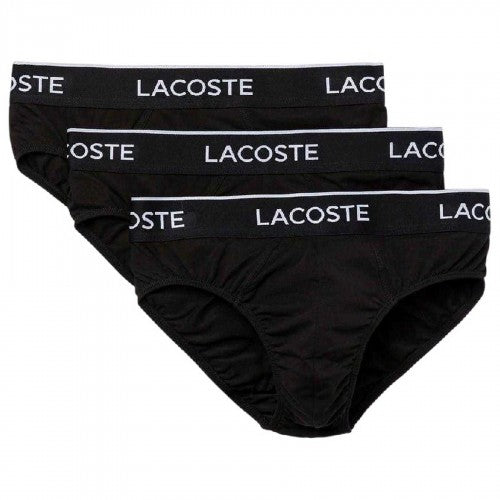Front - Lacoste Mens Logo Briefs (Pack of 3)