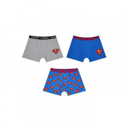 Front - Superman Mens Stretch Boxer Shorts (Pack of 3)