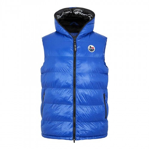 Front - Born Rich Mens Mateo Quilted Hooded Gilet