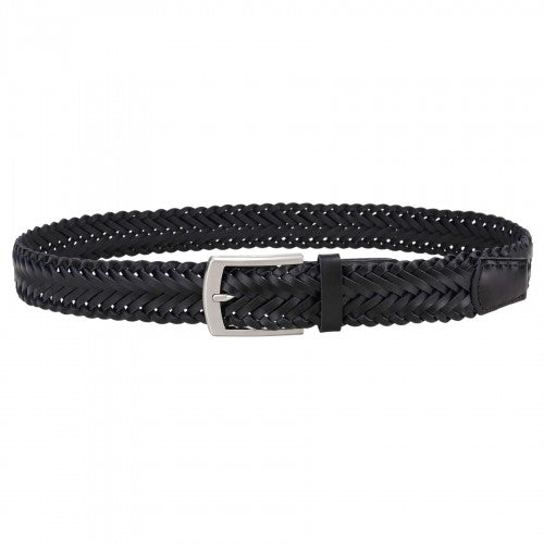 Front - Osprey Mens Dean Plaited Leather Belt