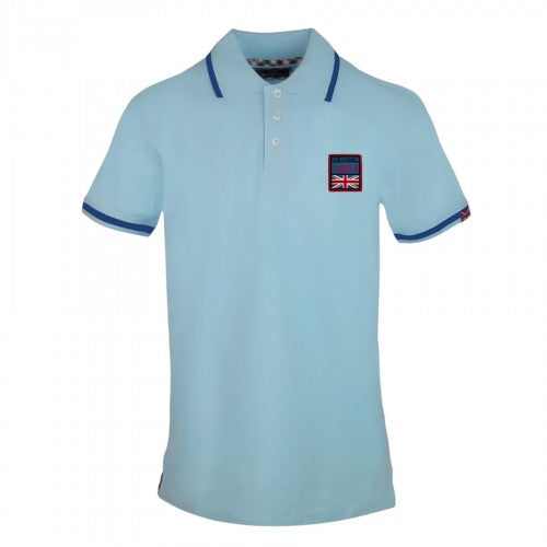 Front - Aquascutum Mens Embroidered Patch Polo Shirt