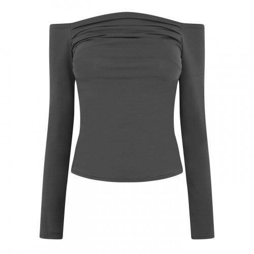 Front - Jack Wills Womens/Ladies Ruched Bardot Top