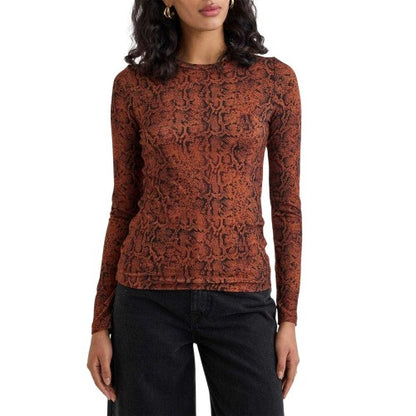 Front - Nobody´s Child Womens/Ladies Snake Print Slim Top