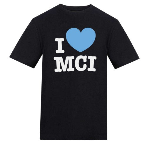 Front - AWD Mens Carabao Cup I Love MCI Graphic Print T-Shirt