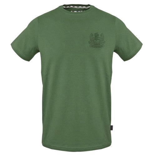 Front - Aquascutum Mens Embroidered Logo Slim T-Shirt