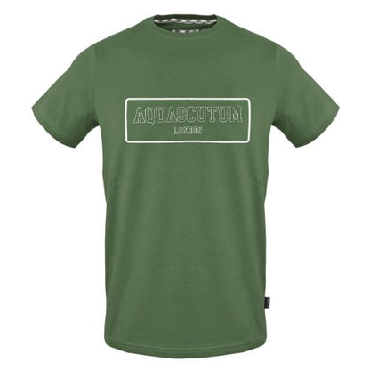 Front - Aquascutum Mens Graphic Print Slim T-Shirt