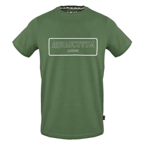 Front - Aquascutum Mens Graphic Print Slim T-Shirt