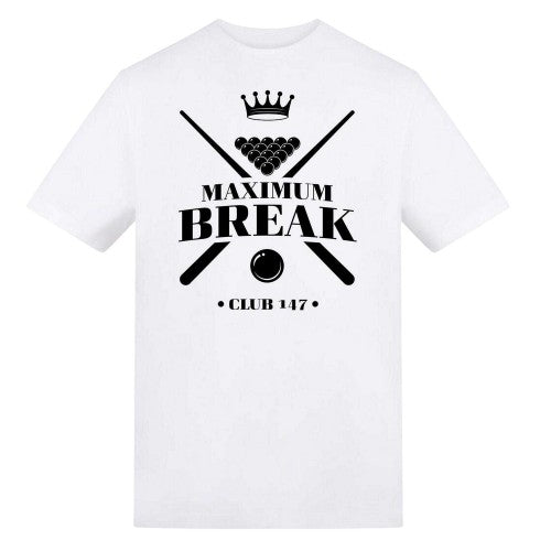 Front - AWD Unisex Adult Maximum Break Graphic Print Snooker T-Shirt