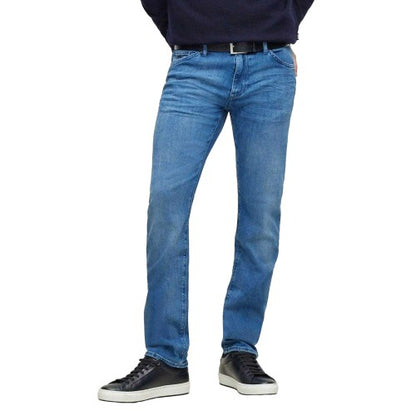 Front - Boss Mens Maine Denim Regular Jeans