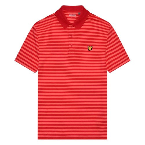 Front - Lyle & Scott Mens Broad Stripe Golf Polo Shirt